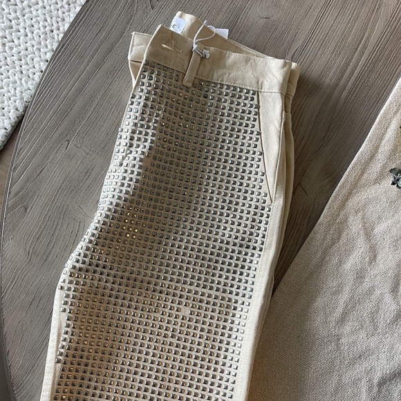 NWT Frame Le Jane studded trouser jeans - Picture 6 of 6